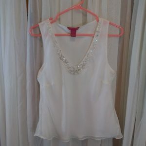 Sunny Leigh White Silk Top
